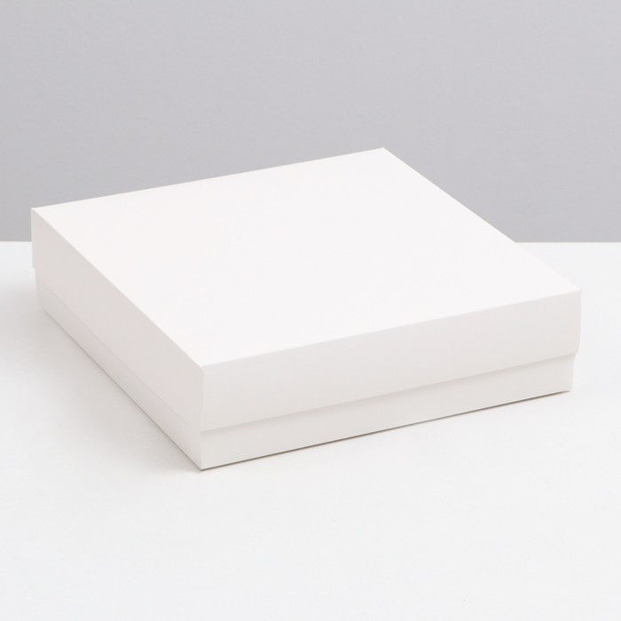 Коробка складная, крышка-дно, белая, 30 х 30 х 8 см коробка складная крышка дно бурая 38 х 33 х 30 см