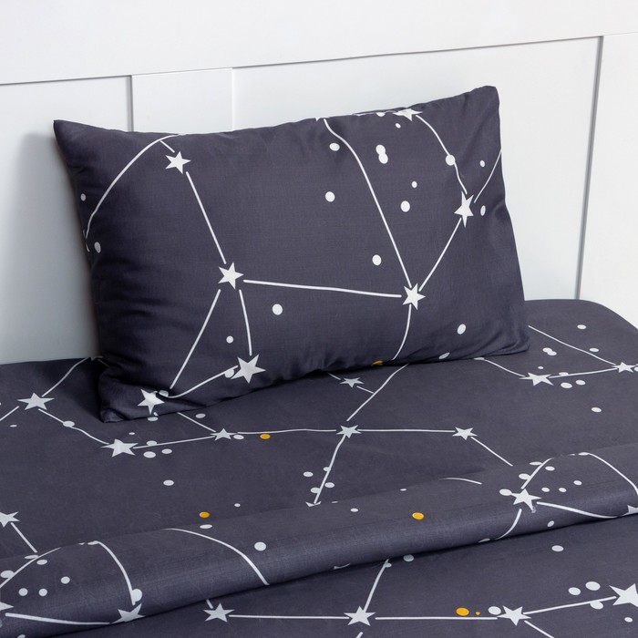 Постельное бельё 1,5сп Экономь и Я «Звездное небо» 143х215см, 145х214см, 50х70см-1шт, 60 г/м2, микрофибра 9050355