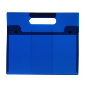 

Папка-портфель А4 1отд Феникс на кнопке 320*280 выруб.ручка синяя 48225