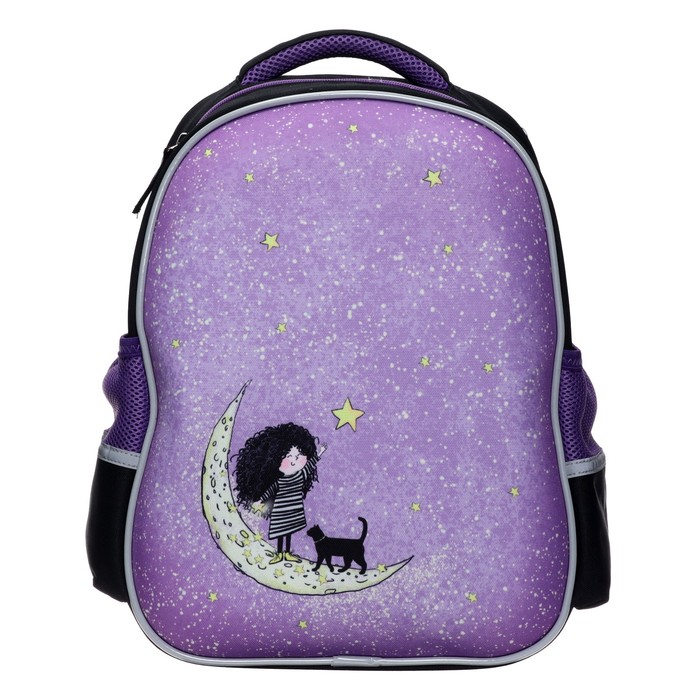 Рюкзак школьный Феникс + "Девочка на луне", 37,5 х 27,5 х 14,5 см 9146345