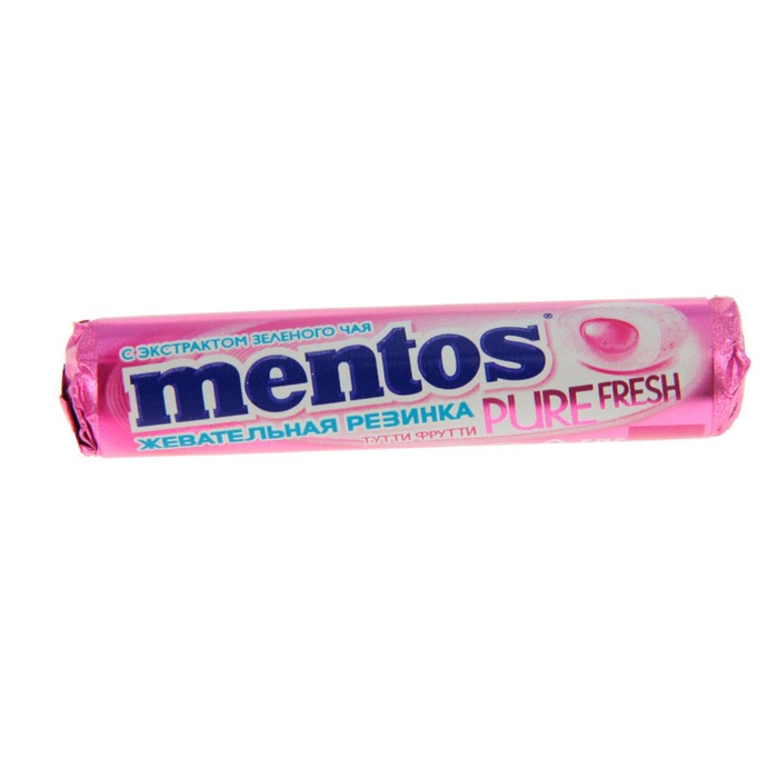 фото Набор жевательная резинка mentos жидкий центр тутти фрутти ролл, 384 г van melle