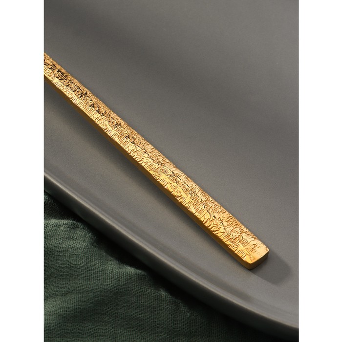 Вилка столовая Magistro «Лин GOLD», 19,8×2,5 см, на подвесе, цвет золотой