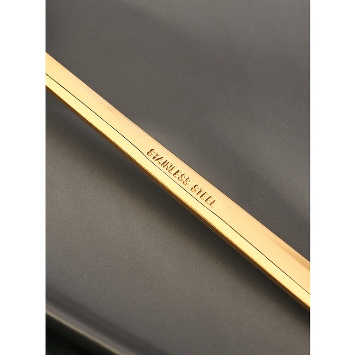 Вилка столовая Magistro «Лин GOLD», 19,8×2,5 см, на подвесе, цвет золотой