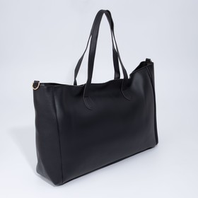 

Сумка-шопер на молнии, цвет чёрный