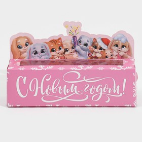 

Коробочка для макарун "Зайки и котятки" 18 х 5,5 х 5,5 см