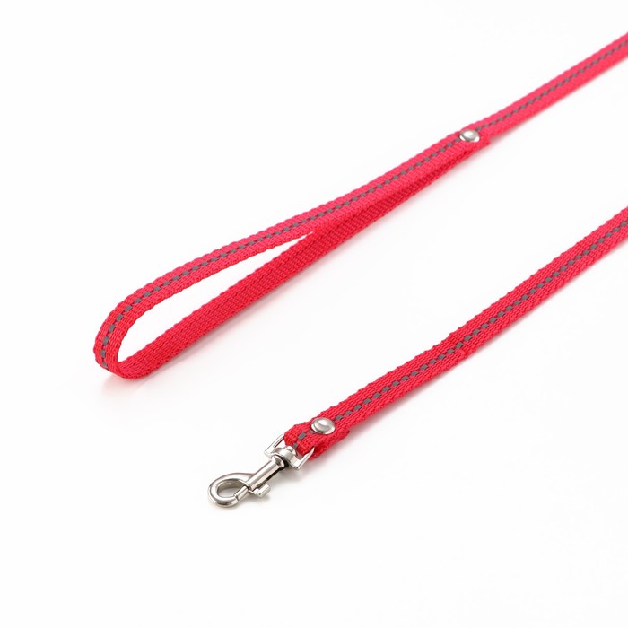 

Поводок капроновый светоотражающий, 120 х 1 см, красный