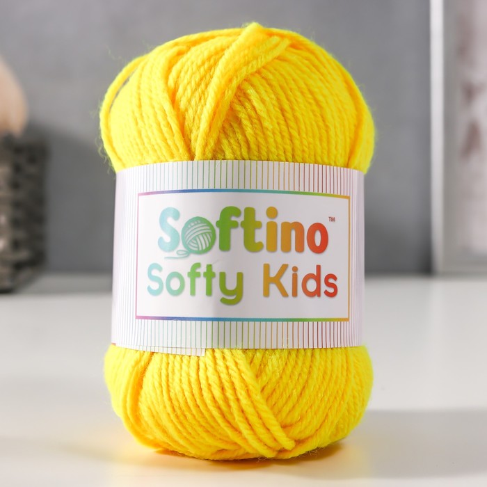 

Пряжа 100% акрил "Softy Kids" 90м ±5м 50 гр цвет 03 лимон