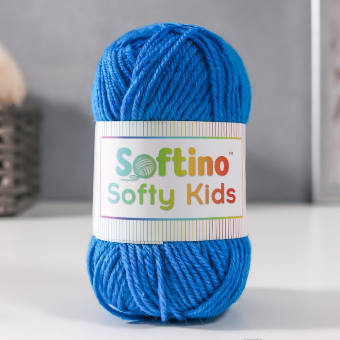 

Пряжа 100% акрил "Softy Kids" 90м ±5м 50 гр цвет 21 королевский синий