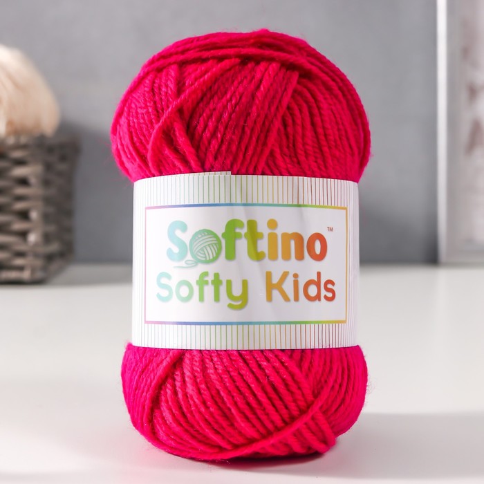 

Пряжа 100% акрил "Softy Kids" 90м ±5м 50 гр цвет 14 коралловый 5443646