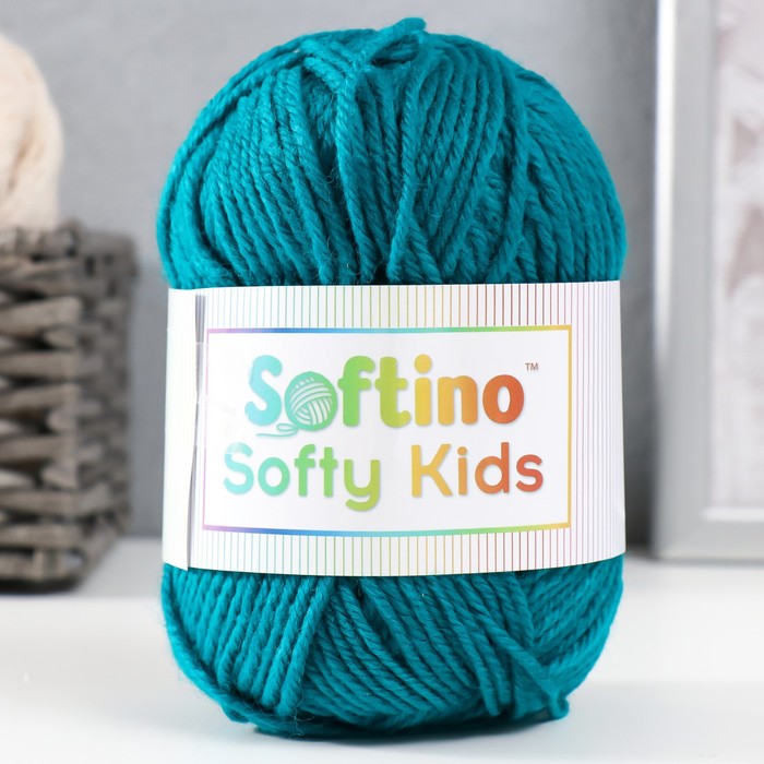 Пряжа 100% акрил Softy Kids 90м ±5м 50 гр цвет 19 лазурный пряжа 100% акрил softy kids 90м ±5м 50 гр цвет 11 персидский розовый