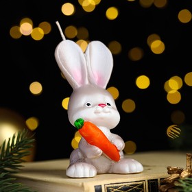 Свеча фигурная «Кролик с морковкой», 10х5,5 см, 51 г Ош