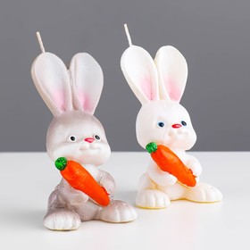 

Свеча фигурная «Кролик с морковкой», 10х5,5 см, 51 г