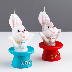 

Свеча фигурная «Кролик в цилиндре», 10,5х6 см, 51 г