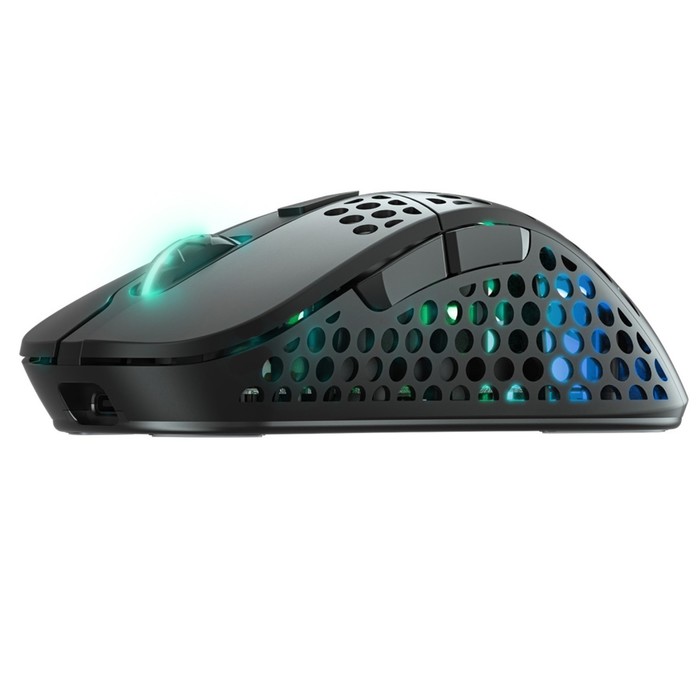 Мышь Xtrfy M4, игровая, беспроводная, подсветка RGB, 16000 dpi, USB, чёрная