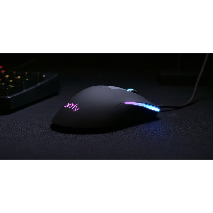 

Мышь Xtrfy M1, игровая, проводная, подсветка RGB,7200 dpi, USB, чёрная