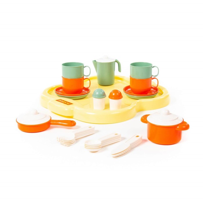 Набор посуды «Янина», с подносом на 4 персоны набор детской посуды алиса с сушилкой подносом и лотком на 4 персоны 40718