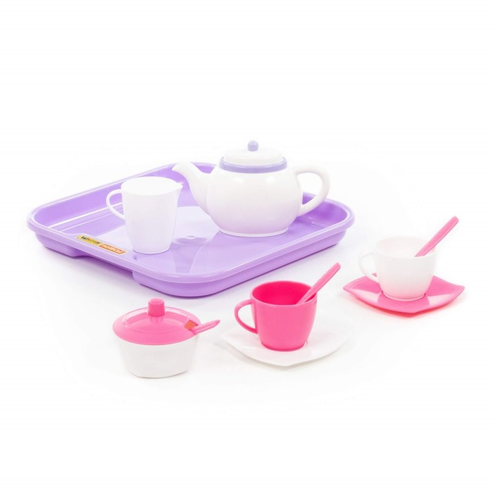Набор детской посуды «Алиса», с подносом на 2 персоны, 13 элементов набор детской посуды алиса с сушилкой подносом и лотком на 4 персоны 40718