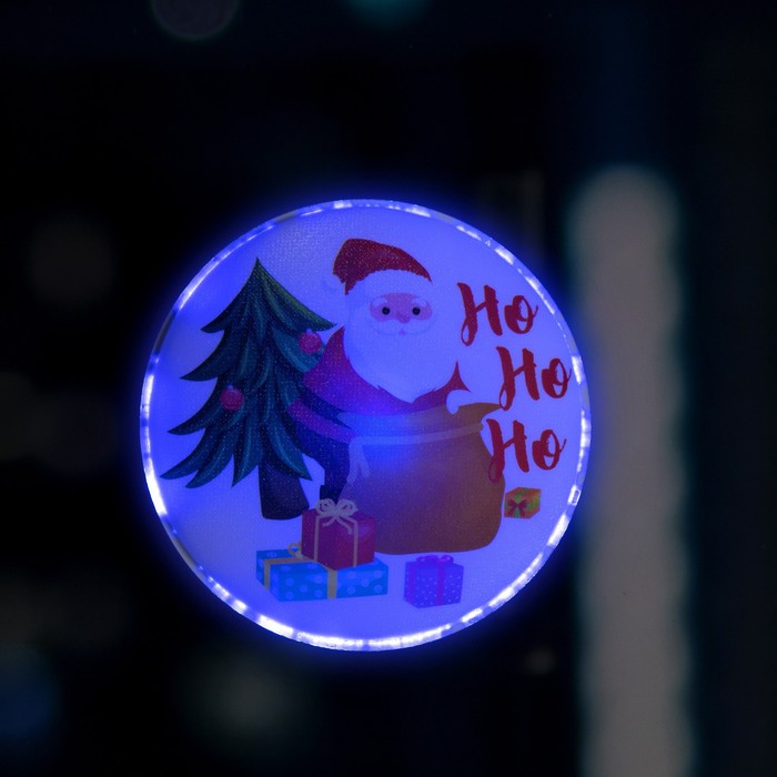 Светодиодная игрушка на липучке «Дед Мороз с ёлкой» 13 см, батарейки LR44х3, свечение мульти светодиодная игрушка на липучке дед мороз 7 × 10 см батарейки lr44х3 свечение мульти