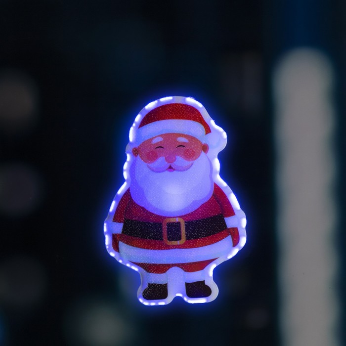 Светодиодная игрушка на липучке «Дед Мороз» 7 × 10 см, батарейки LR44х3, свечение мульти светодиодная игрушка на липучке дед мороз 7 × 10 см батарейки lr44х3 свечение мульти