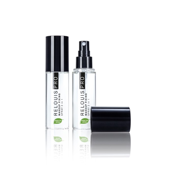 Спрей-фиксатор макияжа Relouis Pro Make up Fixing Spray 3in1 с ароматом зеленого чая, 50 мл