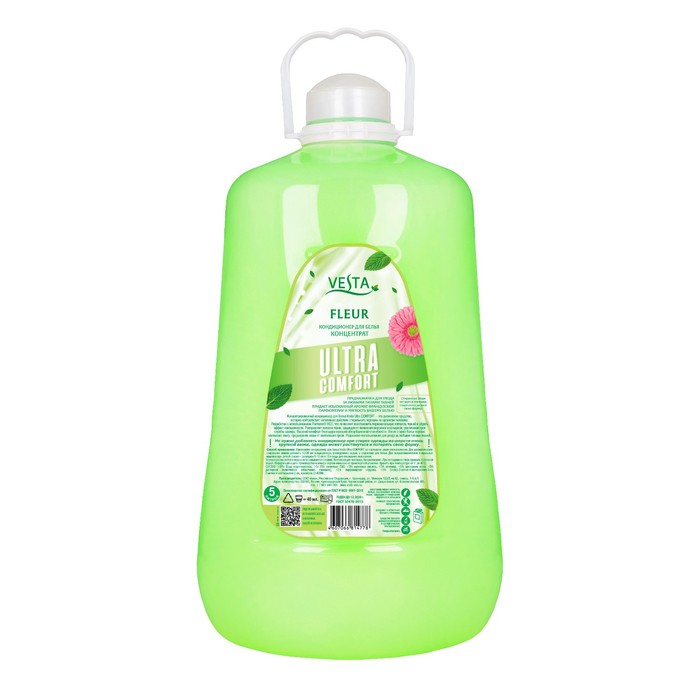 

Кондиционер для белья Vesta Ultra Comfort Fleur, парфюмированный, 5 л