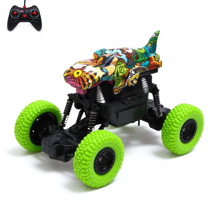 

Джип радиоуправляемый DINO, 1:20, работает от аккумулятора, цвет зелёный