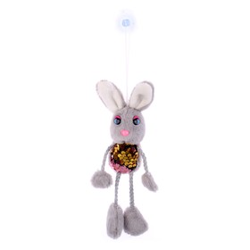 Мягкая игрушка «Кролик», с пайетками, на присоске, цвета МИКС Ош