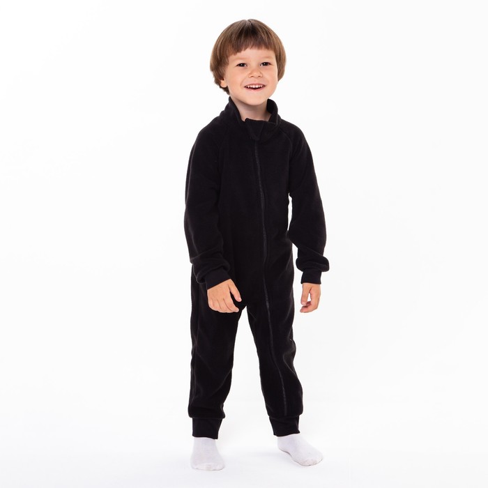 фото Комбинезон для мальчика, цвет чёрный, рост 104-110 см