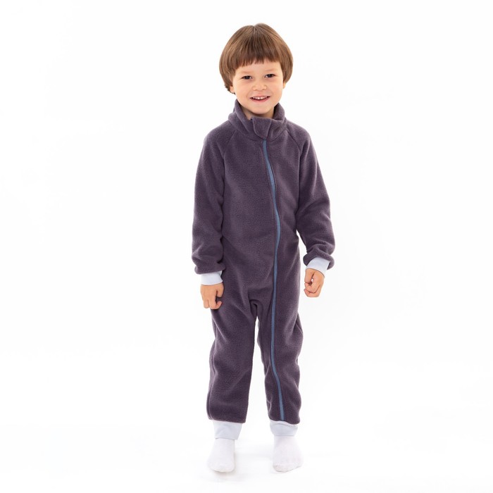 Комбинезон для мальчика, цвет тёмно-серый, рост 104-110 см пижама для мальчика dinosaur цвет голубой тёмно синий рост 104 110 см