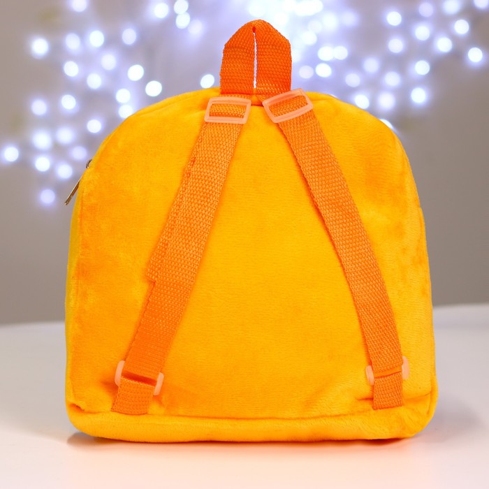 Рюкзак детский плюшевый "Зайка в морковке", 26*24 см