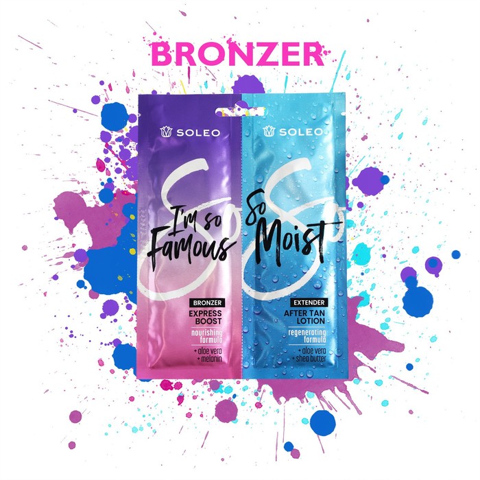 Крем-автобронзатор для тела Soleo, 15 мл, Увлажняющий бальзам для тела Soleo, SO MOIST, после загара, 15 мл