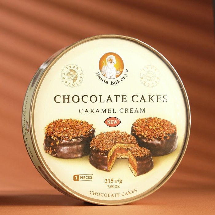 Пирожное шоколадное с карамельным кремом, 215 г пирожное эклер черёмушки с шоколадным кремом 200 г
