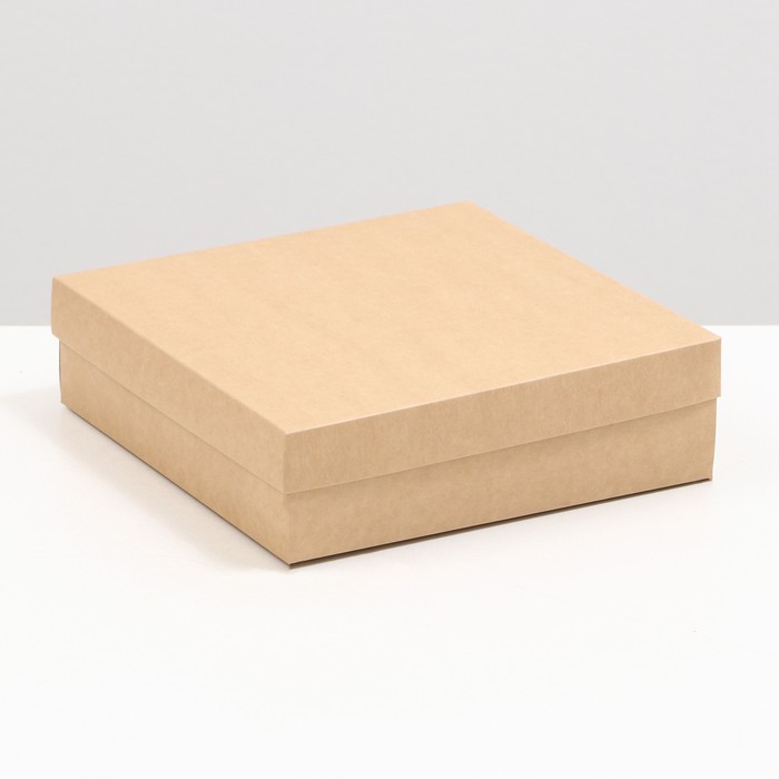 Коробка складная, крышка-дно, крафт, 23 х 23 х 6,5 см коробка складная крышка дно крафт 10 х 10 х 5 см