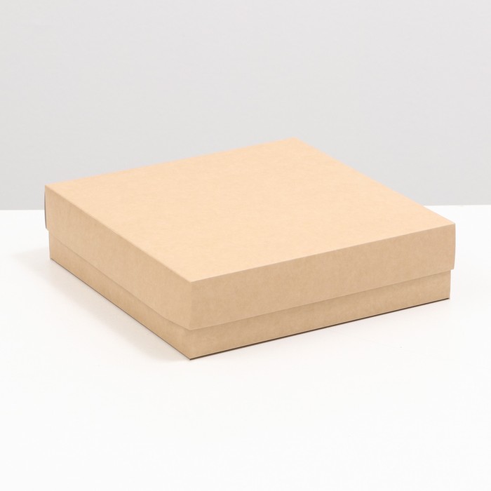 Коробка складная, крышка-дно, крафт, 30 х 30 х 8 см коробка складная крышка дно крафт 10 х 10 х 5 см