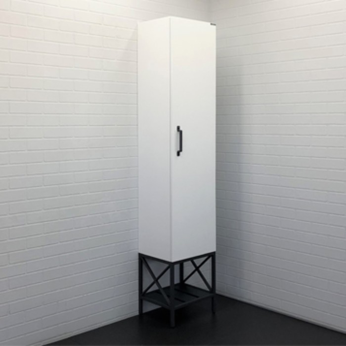 Шкаф-колонна COMFORTY «Бредфорд-40» белый/графит шкаф колонна comforty феррара 40 белый глянец