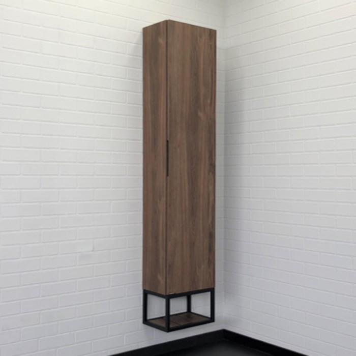 Шкаф-колонна COMFORTY «Порто-35» дуб темно-коричневый зеркало шкаф comforty порто 90 дуб темный коричневый