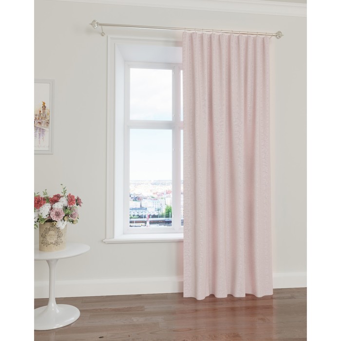 фото Портьерная штора, размер 200x260 см, цвет светло-розовый arco doro