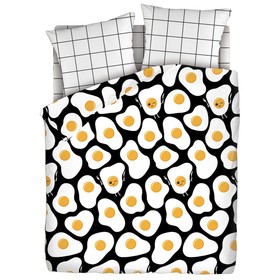 

Постельное бельё 2 сп Eggs, размер 220x240 см, 215x175 см, 70x70 см - 2 шт
