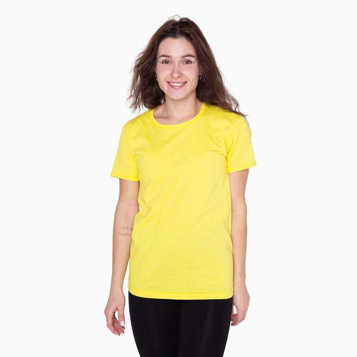 Футболка женская, цвет жёлтый, размер 44 футболка женская размер m цвет жёлтый