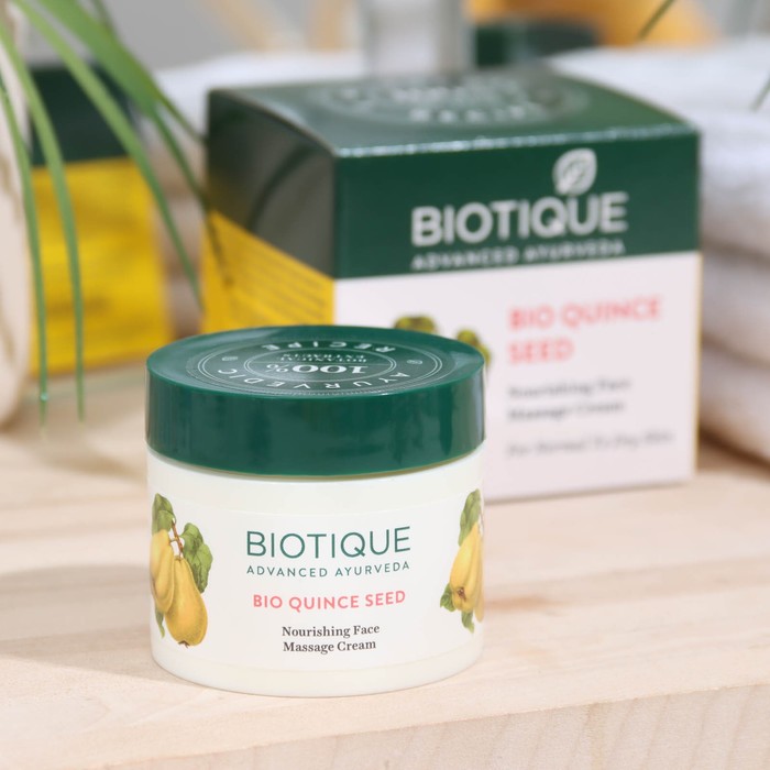 

Массажный крем для лица "BIOTIQUE", с маслом из косточек айвы, 50 г