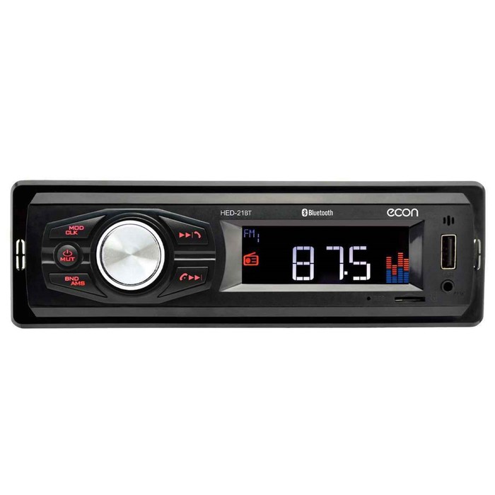 Автомагнитола MP3/WMA Econ HED-21BT, 50Вт, USB, MP3, AUX, Bluetooth, цвет чёрный