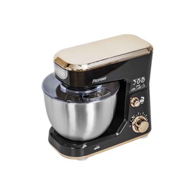 

Миксер Pioneer MX326, планетарный, 550 Вт, 6 скоростей, 4 л, чёрно-золотой