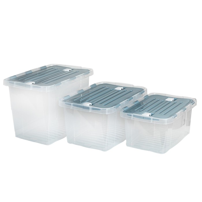 Набор контейнеров для хранения SUPRA KSK-W182600, 3 шт, 10/18/26 л, цвет прозрачный