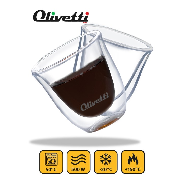 Набор стаканов с двойными стенками Olivetti DWG22, 2 шт, 250 мл цена и фото