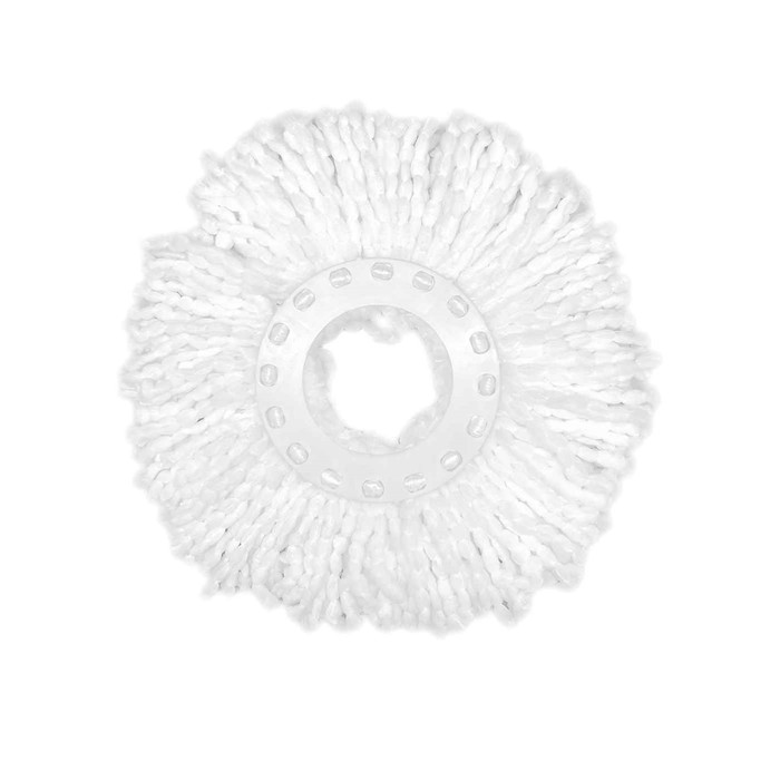 цена Насадка для швабры ORION 4104R, круг, микрофибра, d=16 см, цвет белый