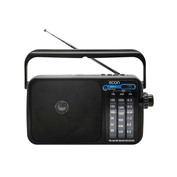 Радиоприемник Econ ERP-1100, 3Вт, MP3, USB, FM 64-108 мГц, 220В, цвет чёрный