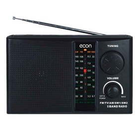 Радиоприемник Econ ERP-2300UR, 220В, 3Вт, AUX, FM 64-108 мГц, цвет чёрный Ош