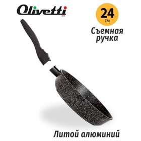 

Сковорода Olivetti FP724DH, без крышки, антипригарное покрытие, d=24 см, h=6 см