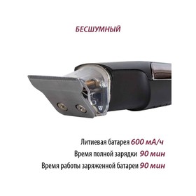 

Триммер Pioneer HC61RS для бороды/усов, АКБ, 1-3 мм, чёрно-серебристый
