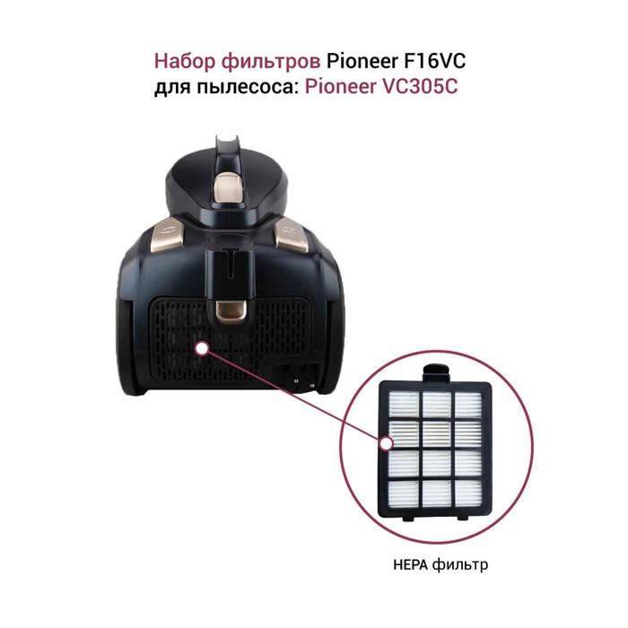 

Фильтр Pioneer F16VC для циклонного пылесоса: VC305C